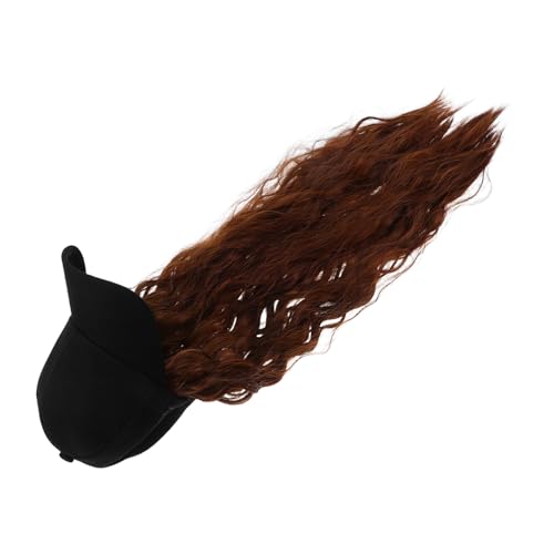 Alasum 帽子付きウィッグ レディース 長巻き髪 カールヘア 柔らかい素材 快適通気 ファッション帽子一体型 時短おしゃれ パーティー コスプ