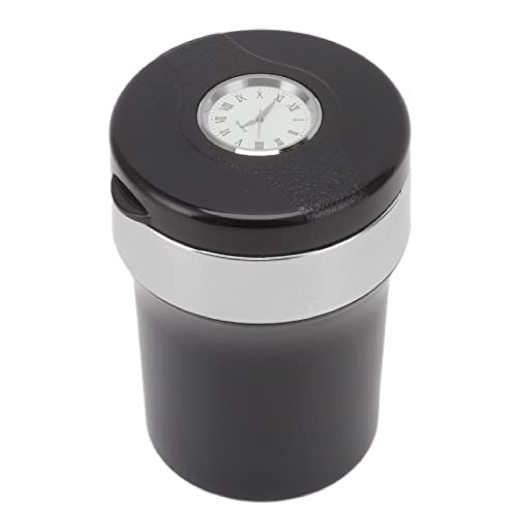 Mini Car Ashtray with LED Light Clock