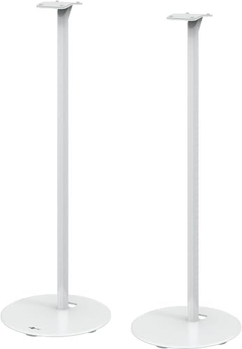 Soporte altavoz para Sonos Era 300 pie de suelo acero blanco con guia para cables Goobay