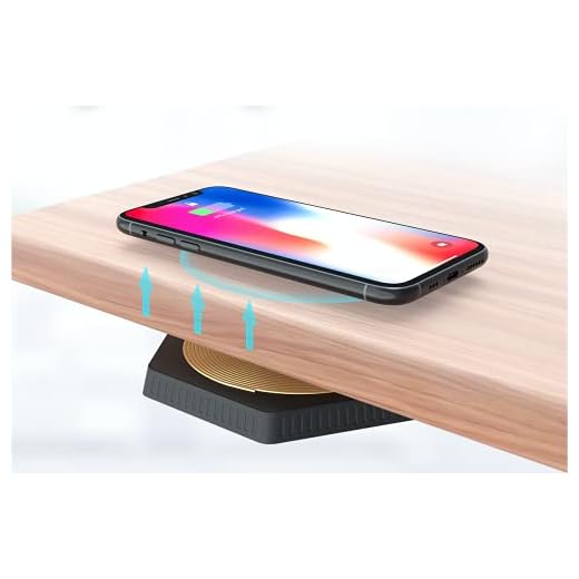Starlink - Chargeur à Induction sans Fil Longue Distance 33 mm, 3,3 cm, Charge à Travers la Table, Universel 10 W Qi, Chargeur à Induction Compatible avec iPhone, Samsung, Huawei, Xiaomi, et Autres