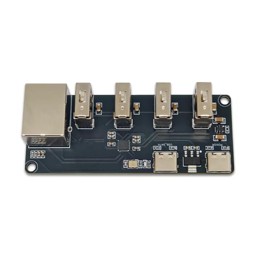 Adaptador USB 2.0 a Ethernet con concentrador de 4 puertos,