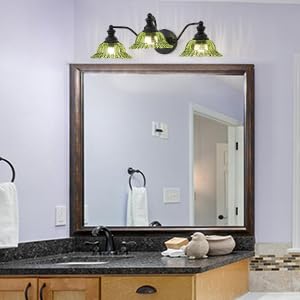 Image of XIEDUN Green 3 Light Vanity Light Bathroom Light Modern Bathroom Light Fixtures