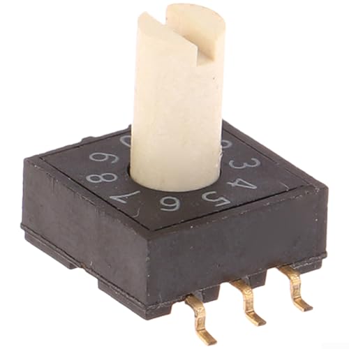 Image of 10-Position Rotary Coding Switch RM3HAF-10 for For Dial Input in Electronic Devices Using Standard 6-Pin Layout