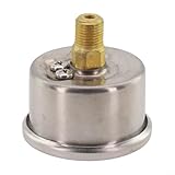 Yuanpgky 5,1 cm Edelstahl-Pool-Filter-Manometer, flüssigkeitsgefüllt für genaue 0-6000 PSI / 0-40 MPa Messungen, robustes Design mit Rückmontage