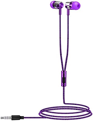 Earbuds in-Ear Headphones with Microphone, YeLukk Earbud 3.5mm Wired Stereo Sound Earphones,Noise Isolating Bass Headset for iOS and Android Smartphones Laptops, MP3, Gaming, Walkman