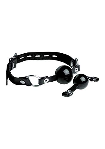 Isabella Sinclaire Set de Bâillon Interchangeable avec lanières en cuir noir ajustables - 3
