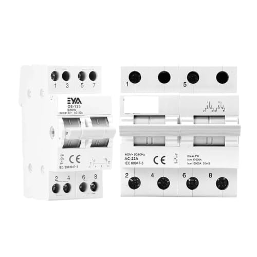 Disyuntor de enclavamiento 63A y 100A con interruptor de transferencia manual AC Din Rail 2