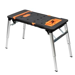 Promachineory Arbeitstisch Klapptisch Multifunktionswerktisch 7-in-1 Maschinentisch für Kapp und Gährungssägen Untergestell 139 * 59 * 78cm – Schwarz