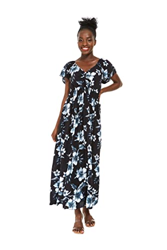 Image of Hawaii Hangover Family Matching Hawaiian Clothes, Midnight Bloom | Family matching Hawaiian outfits, Midnight Bloom, lightweight rayon, machine washable, tropical floral print, luaus, cruises