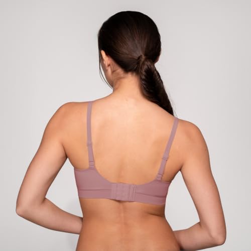 Image of Floatley Cozy Adjustable Scoop Neck Plunge Convertible Bra Comfort Wirefree Seamless Bra with Embedded Pad for Women