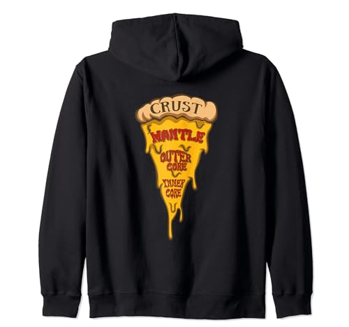 Geografía Tierra Capas Pizza Rebanada Para El Foodie On Planet Sudadera con Capucha