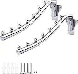 Cabide de roupas dobrável montado, rack de secadora de roupas de aço inoxidável com suporte de braço oscilante para economizar espaço para roupas organizador de armazenamento de armário Rack de