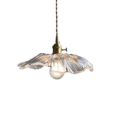 Pendentif en verre transparent fleur entonnoir suspension nordique moderne salon