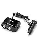 Car Cigarette Lighter Splitter 12V/24V Power Socket Splitter Adapter with 2 USB Ports Dual Cigarette Car Charger Fast Charging Multi Socket Power Outlet for Car Recorders GPS Tablet Phones Car Camera - Image 7