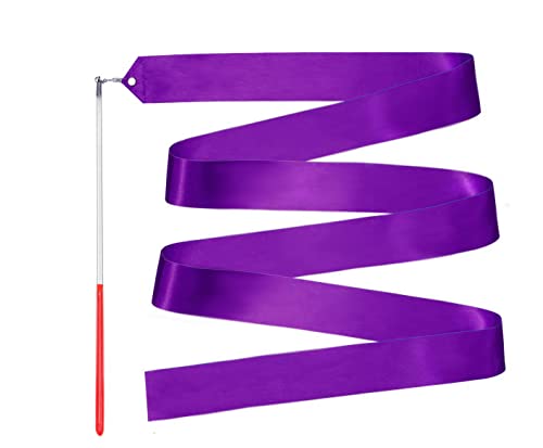 Image of Gymnastic Rhythmic Dancing Ribbon Streamer Stick (1 Piece) (Roaring Purple)