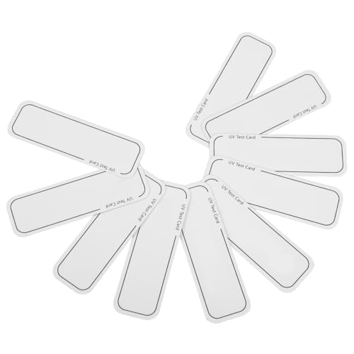 ELAYARD 10 piezas Tarjetas de Prueba UV Compactas de PVC Unidades para Medir Intensidad Test Rápido para Cuidado Piel y Protección Solar Portátil