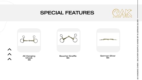 AK Hängebacken-/Baucher-Reittrense aus Neusilber AKRS-2627 (Deutsch/Silber, 5.75'')