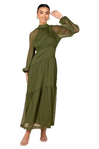 Petal & Pup Women's Julip Sheer Long Sleeve Maxi Dress