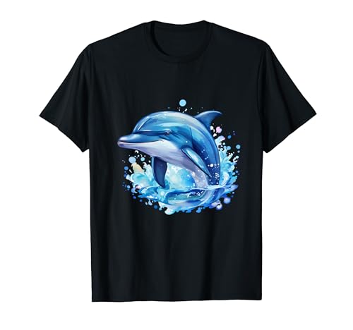 Dauphin Créatures marines Océan Aquarelle Mer Dauphin T-Shirt