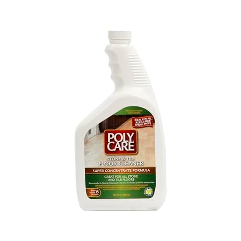 PolyCare Stone & Tile Floor Cleaner Super Concentrate - 32 Fl Oz - Fresh- Dilute Concentrate with Water for Spray Mops and Spray Bottles - Residue-Free Floor Cleaning Solution for Stone & Tile Floors Cover
