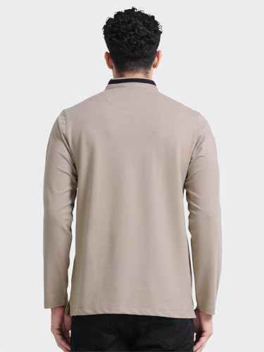 Image of STELLERS Men's Full Sleeve Zipper Henley T-Shirt | Premium Cotton | Streatchable | Feather Touch Feel