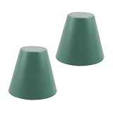 MY MIRONEY 2PCS Green Barrel Metal Lampshade Hardware E27 Industrial Pendant Light Shade Vintage Chandelier Lamp Shades Cone Bulb Guard Table Desk Lamp Cover, 4.13' Height