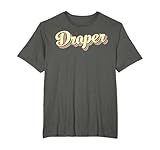 Draper TShirt Retro Art Baseball Font Vintage T-Shirt