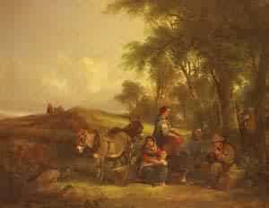 Peinture à l'huile d'art William Shayer Afternoon Rest, Toile Haute Qualité