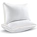 Sofslee Poduszki 2 sztuki, poduszki hotelowe po 2 sztuki, hipoalergiczne poduszki na ból szyi, luksusowe poduszki do spania dla osób śpiących na boku i plecach, alternatywna puch, puszysta miękka poduszka, standardowy rozmiar, 42 x 70 cm