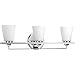 Progress Lighting P300002-015 Flight Three-Light Bath, Polished Chrome