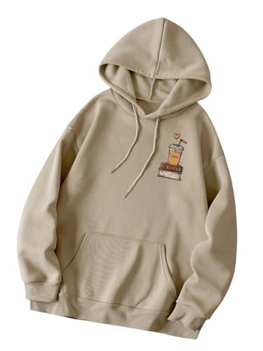 Image of inchGLASGO Trendy Girl's & Women's Printed Hoodie - Aesthetic Winter wear for Women |Oversized Casual Streetwear | Coffee Lovers Sweatshirt inch