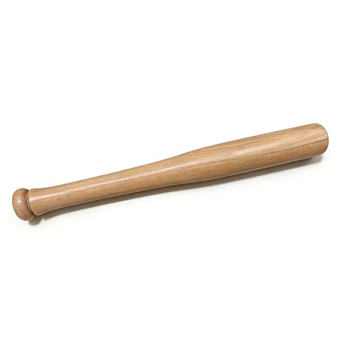 17-Inch Mini Wood Baseball Bat - Premium Hardwood One Hand Training Bat Compact Personal Home Utility Tool for Home and Car Emergency Truck Tire Thumper Handheld Practice Bat for Beginner & Adults