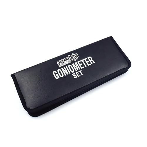 Image of Cambia Premium Quality Goniometer Set of 3 Pcs. with Pouch - Designed for accurate measurement of joint angles - Durable stainless steel for long-lasting - goniometer