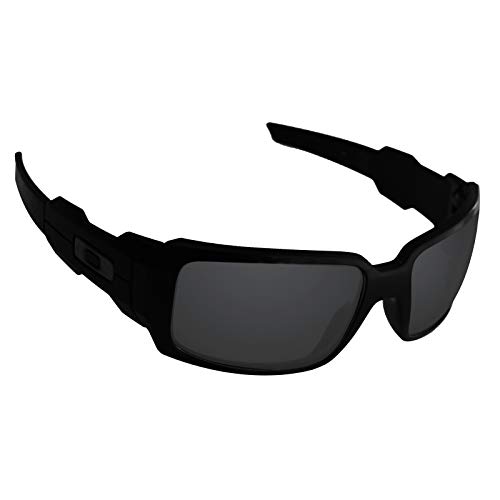 Image of Alphax Stealth Black Polarized Replacement Lenses for Oakley Oil Drum