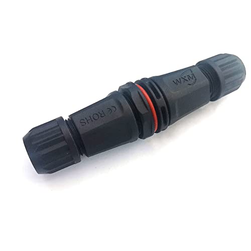 DEVMO 2PCS Empalmes RJ45 Impermeables CAT 5e/6A Negro miniatura 6