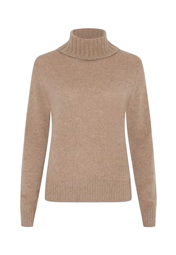 Image of Style & Republic Women's 100% Cashmere Turtleneck Sweater, Regular Fit, Premium Knit Jumper for Autumn, Winter and Spring