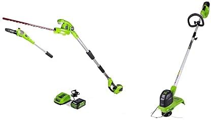 40V Cordless Pole Saw/Hedge Trimmer Attachment/String Trimmer Combo Kit with 2.0Ah Battery and Charger