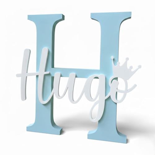 Tres Aristas Letra decorativa personalizada com borboleta, dinossauro ou basquetebol. Presente para crianças e bebés. Decoração de quarto infantil, comunhões, doces bar e mesas doces. Cor e medidas à