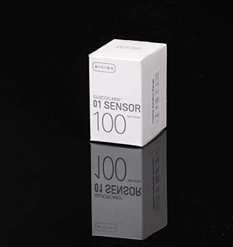 Arkray Glucócard 01 Sensor 100 Strips with 100 Needlés and One Lithium CR2032 Battery
