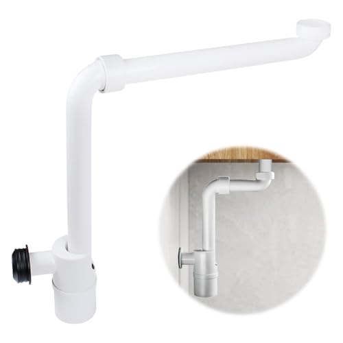 CLIUNT 1/4 pollici, sifone per lavabo, sifone piatto per lavabo, sifone piatto – bagno – flessibile regolabile a 360°
