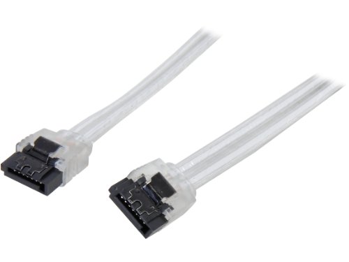 Cable SATA de 24 pulgadas con seguro, color plateado