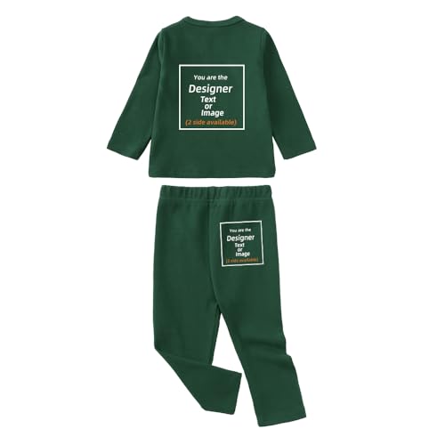 MYGBCPJS Boys Girls Customize Cotton Pajamas Set Kids Custom Long Sleeve Pajama Tops Bottoms Sleepwear Suit Add Own Design2
