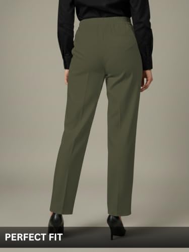 Image of Leriya Fashion Formal Pants for Women Office Wear |Trousers for Women - Straight Pants for Woman Formal Pant for Woman, Stretch Lycra Workwear Trousers