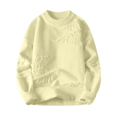 Men Irregular Ripped Sweater Crew Neck Long Sleeve Daily Casual Loose Knitted Pullover2