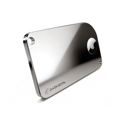 DAEKEDOL Crypto Seed Phrase Storage Compatible with AirTag Slot 304 Stainless Steel BIP39 Mnemonic Seed Phrase for 12/18/24 Words Fireproof Waterproof Cold Storage for Ledger Trezor MetaMask