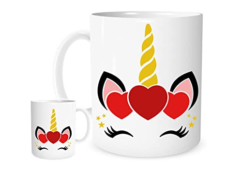 Stoneys Badges 11OZ A Cute Unicorn Mug for Tea or Coffee, White