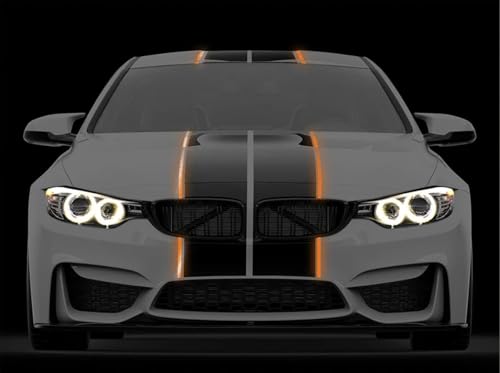 Image of WALLMATE Reflective Strip Sticker Self-Adhesive Night Visibility Warning Tape Waterproof Safety Reflector for Car, Bikes,Truck And Other Vihicle (Orange Strip, 0.5 In x 45 Mtr (1771 in) (PCK OF 2))