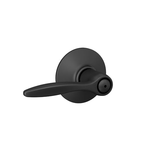 Schlage F40 DEL 622 Delfayo Door Lever with Standard Trim, Bed & Bath Privacy Lock, Matte Black by SCHLAGE - Used condition - US$20.10