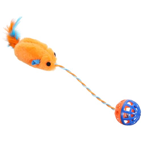 Jouet pour chat en peluche et plastique POPETPOP avec clochette pour chaton
