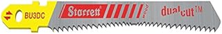 Starrett Dual Cut Jigsaw Blades - 2 Pack BU3DC-2 Wood Cutting Unified Shank Bi-Metal Saw Blade Set for Straight Curved Cuts - Compatible with Bosch Dewalt Hitachi Festool Milwaukee